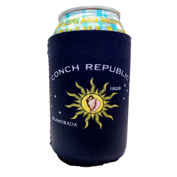 conch republic can koozie logo