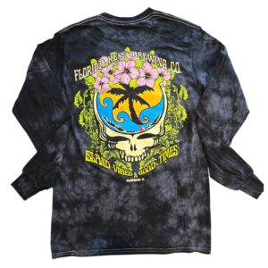 Black TIE Dye Skull LS