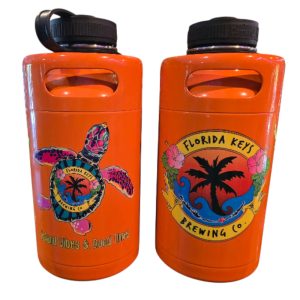 64oz Orange Mini Keg Growler