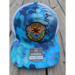 blue fish scale hat