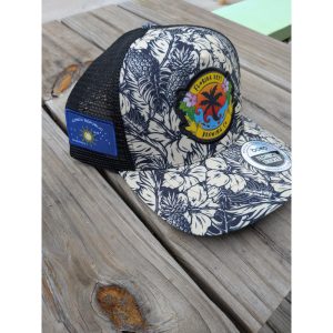 hawaiian print conch republic hat