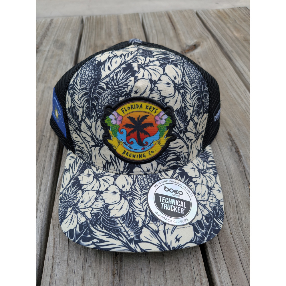 hawaiian print hat
